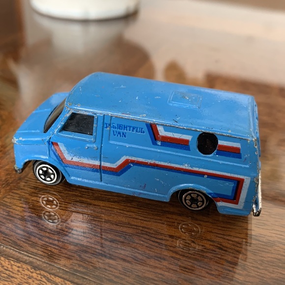 Vintage Yatming Diecast Metal 1981 Blue Delightful Van #899 Thailand Yat Ming - Picture 4 of 9